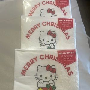 Hello kitty christmas napkins hello kitty party disposable.